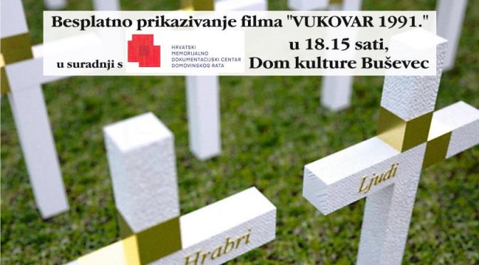 Za Vukovar “DA SE NE ZABORAVI”